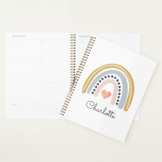 Personalisiert Boho Rainbow Watercolor Planer (Anzeige)
