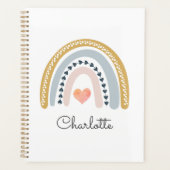 Personalisiert Boho Rainbow Watercolor Planer (Vorderseite)