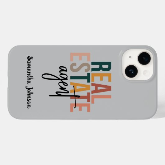 Personalisiert Boho Real Anwesen Agent Geschenk Case-Mate iPhone Hülle (Rückseite (Horizontal))