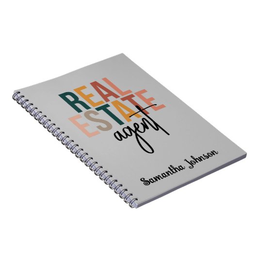 Personalisiert Boho Real Anwesen Agent Geschenkpap Notizblock (Rechte Seite)