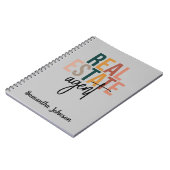 Personalisiert Boho Real Anwesen Agent Geschenkpap Notizblock (Linke Seite)