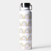 Personalisiert Boho Regenbogen Muster Wasserfarbe Trinkflasche (Rückseite)