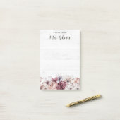 Personalisiert Boho Rustic Floral Teacher Post-it Klebezettel (Auf Schreibtisch)