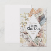 Personalisiert Boho Style Wedding Einladung (Vorne/Hinten)