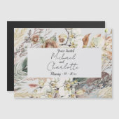 Personalisiert Boho Style Wedding Magneteinladung (Vorne/Hinten)