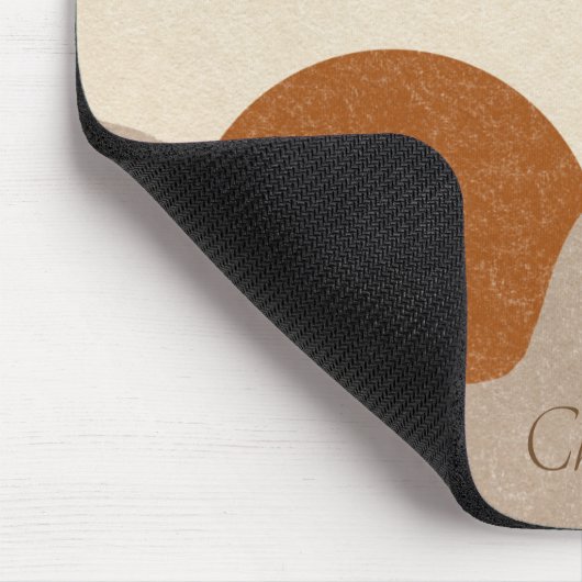 Personalisiert Boho Terracotta Sand Abstrakt Mousepad (Ecke)
