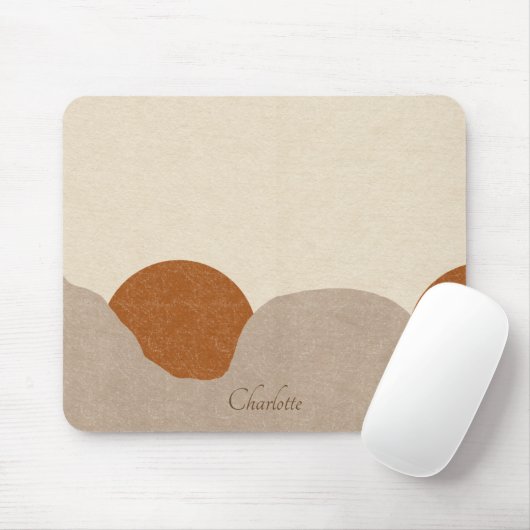 Personalisiert Boho Terracotta Sand Abstrakt Mousepad (Mit Mouse)