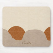 Personalisiert Boho Terracotta Sand Abstrakt Mousepad (Vorne)