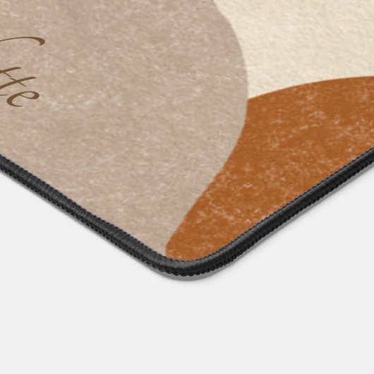 Personalisiert Boho Terracotta Sand Abstrakt Schreibtischunterlage (Ecke)