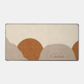 Personalisiert Boho Terracotta Sand Abstrakt Schreibtischunterlage (Vorderseite)