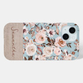 Personalisiert Boho Watercolor Floral Case-Mate iPhone Hülle (Rückseite (Horizontal))