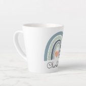 Personalisiert Boho Watercolor Rainbow Milchtasse (Linke Ecke)