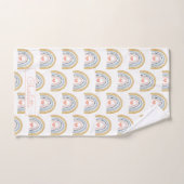 Personalisiert Boho Watercolor Rainbow-Muster Badhandtuch Set (Handtuch)