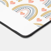 Personalisiert Boho Watercolor Rainbow-Muster Schreibtischunterlage (Ecke)