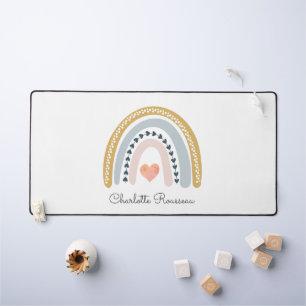 Personalisiert Boho Watercolor Rainbow Schreibtischunterlage
