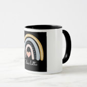 Personalisiert Boho Watercolor Rainbow Tasse (VorderseiteRechts)