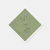 Personalisiert Boho Wedding Serviette (Ecke)