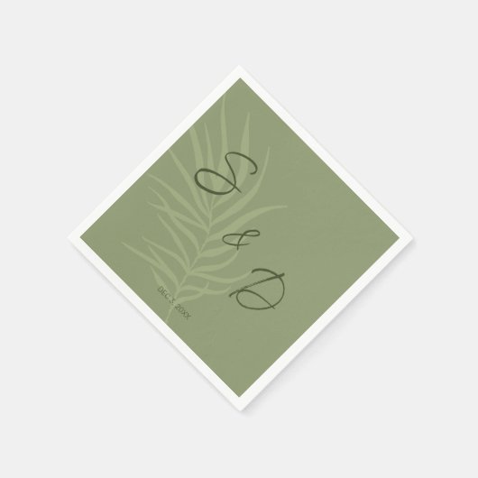 Personalisiert Boho Wedding Serviette (Ecke)