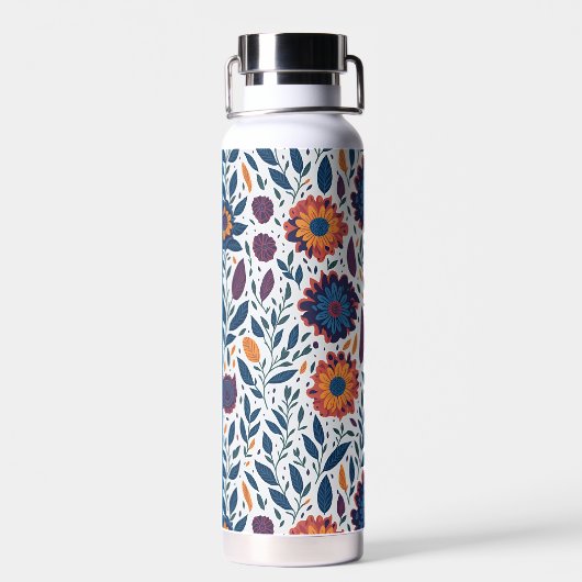 Personalisiert Boho, weiß Trinkflasche (Rückseite)