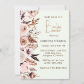 Personalisiert Boho Wildblume Baby Girl Dusche Einladung (Vorderseite)