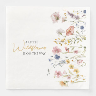 Personalisiert Boho Wildblume Babydusche Serviette