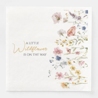 Personalisiert Boho Wildblume Babydusche Serviette