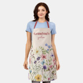Personalisiert Boho Wildblume Garden Schürze (Getragen)