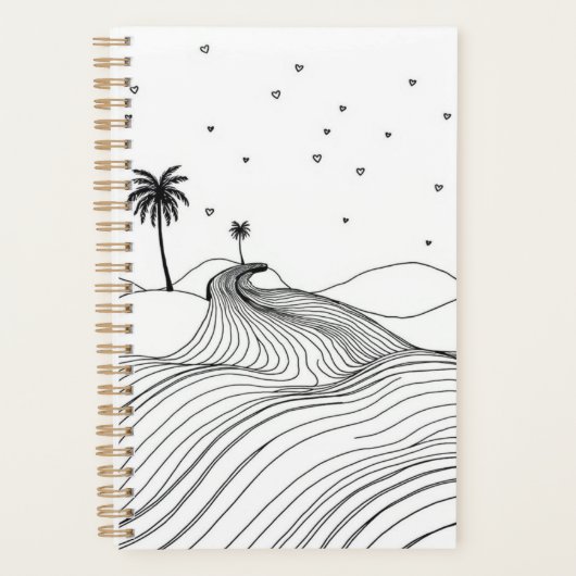 Personalisiert Boho Wüste Print Planer (Vorderseite)