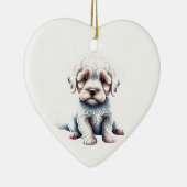 Personalisiert Bolognese Puppy Keramik Ornament (Rechts)