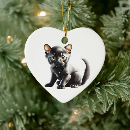 Personalisiert Bombay Kitten Keramik Ornament (Baum)