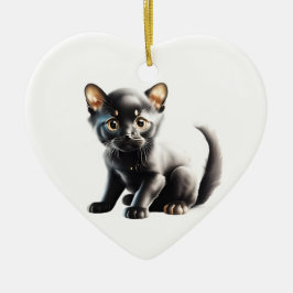 Personalisiert Bombay Kitten Keramik Ornament