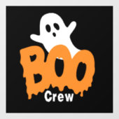 Personalisiert-Boo-Crew Halloween Fensteraufkleber (Blatt)