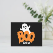 Personalisiert-Boo-Crew Halloween Postkarte (Stehend Vorderseite)