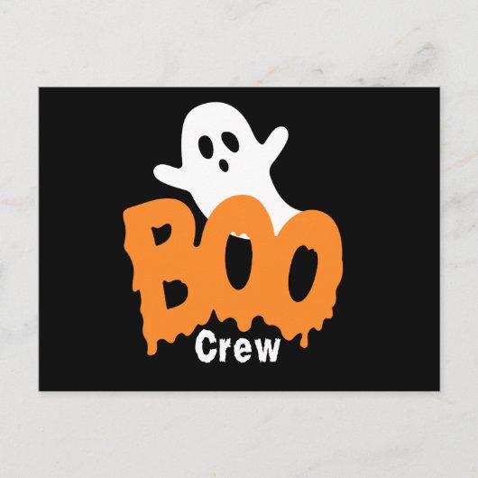 Personalisiert-Boo-Crew Halloween Postkarte (Vorderseite)