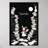 Personalisiert Book Bunny Poster (Vorne)