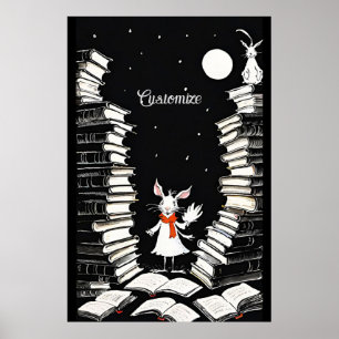 Personalisiert Book Bunny Poster