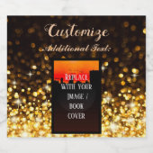Personalisiert Book Launch Gold Schaumweinetikett (Einzelnes Label)