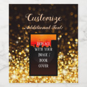 Personalisiert Book Launch Gold Weinetikett (Einzelnes Label)