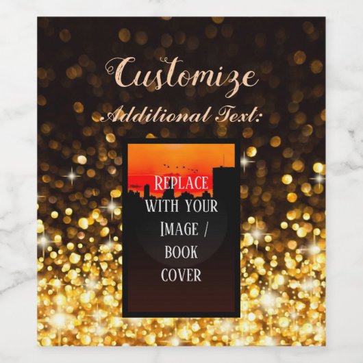 Personalisiert Book Launch Gold Weinetikett (Einzelnes Label)