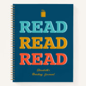 Personalisiert Book Lovers Reading Journal Notizblock (Vorderseite)