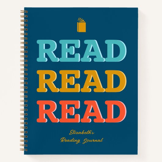 Personalisiert Book Lovers Reading Journal Notizblock (Vorderseite)