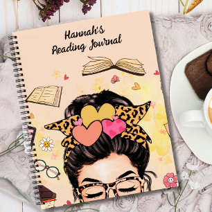 Personalisiert Book Lover's Reading Journal Notizblock