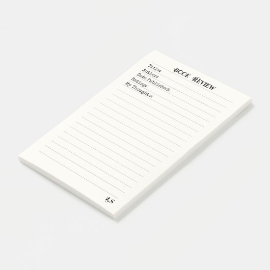 Personalisiert Book Review 3M Post-it Klebezettel (angewinkelt)