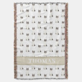 Personalisiert Border Collie Decke (Vorderseite Vertikal)