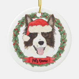 Personalisiert Border Collie Weihnachten Keramik Ornament