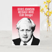 PERSONALISIERT BORIS JOHNSON KARTE (Gelbe Blume)