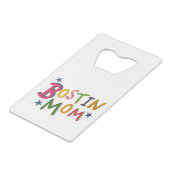 Personalisiert Bostin Mama Flaschenöffner (Vorderseite Schrägansicht)