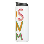 Personalisiert Bostin Mama Schwarzes Land Thermosbecher (Nach rechts gedreht)