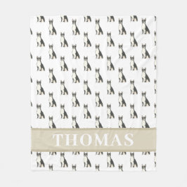 Personalisiert Boston Terrier Fleecedecke