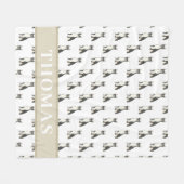 Personalisiert Boston Terrier Fleecedecke (Vorderseite (Horizontal))